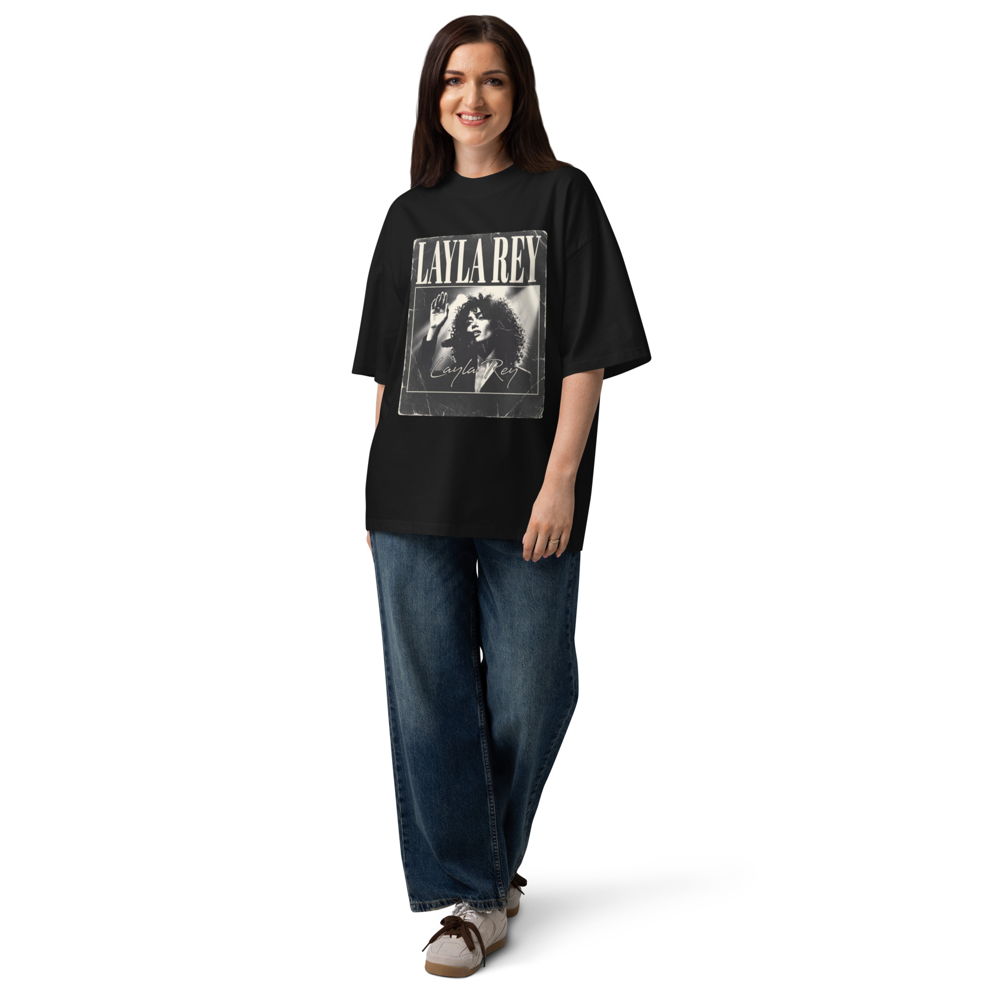 Layla Rey Concert - Unisex organic oversized high neck t-shirt