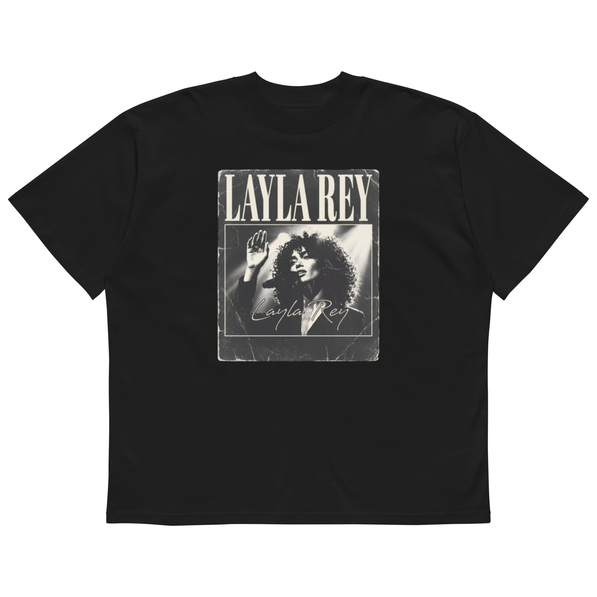 Layla Rey Concert - Unisex organic oversized high neck t-shirt