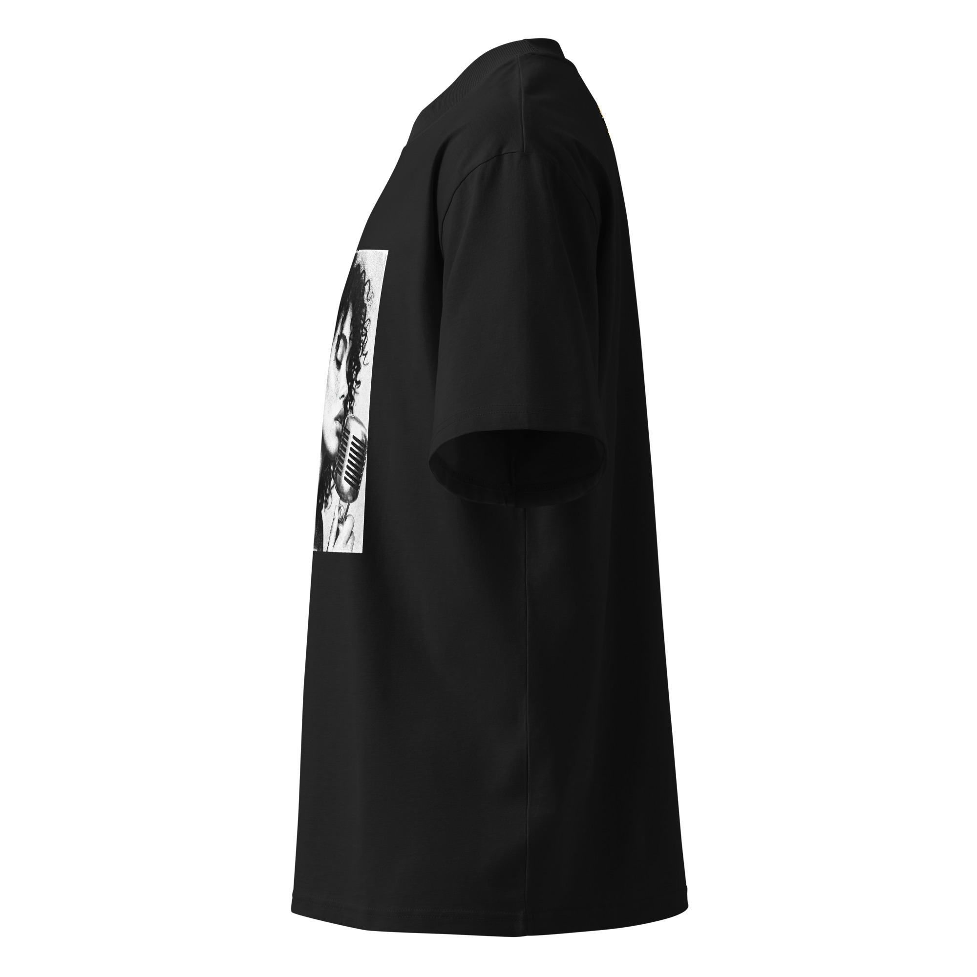 Unisex organic oversized high neck t-shirt