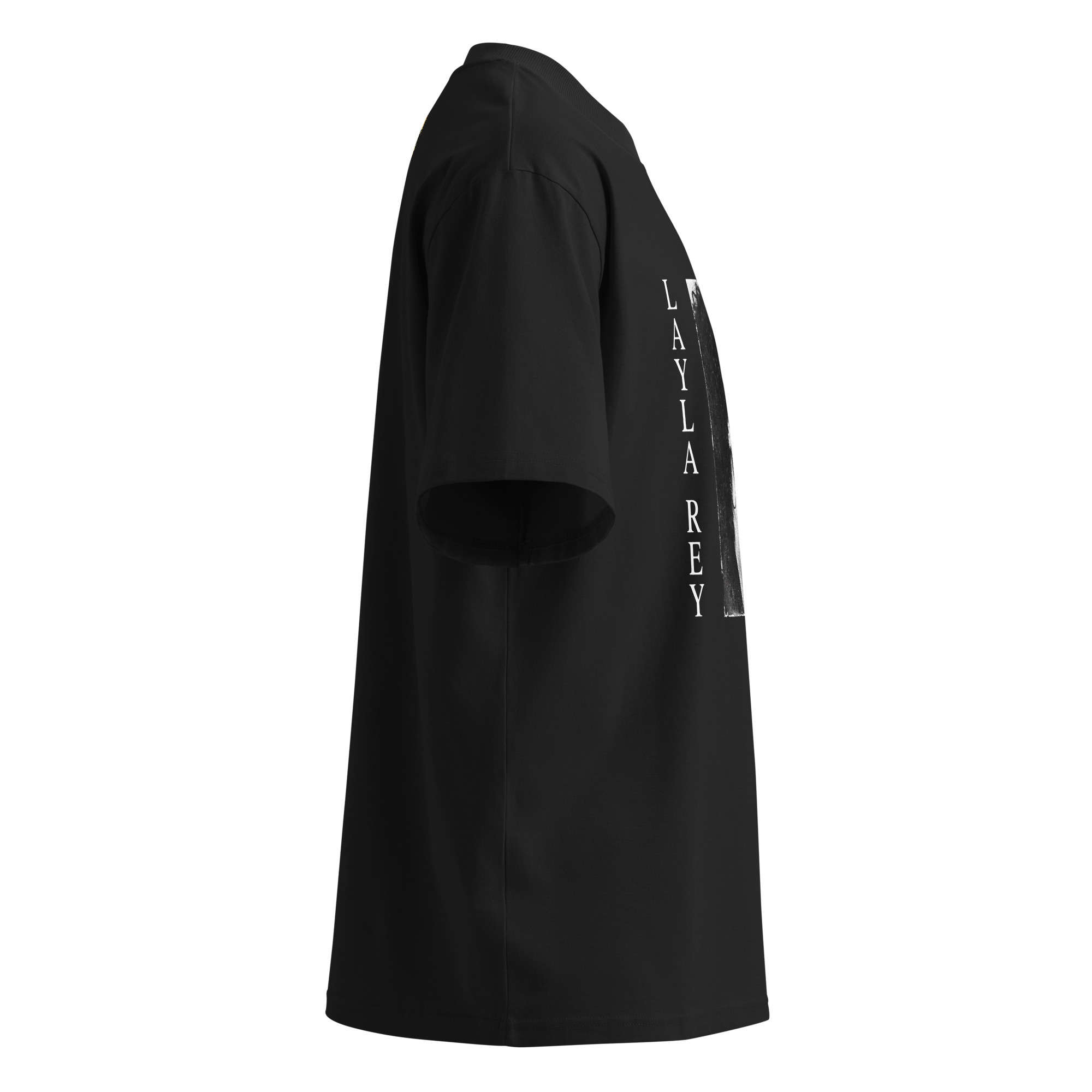 Unisex organic oversized high neck t-shirt