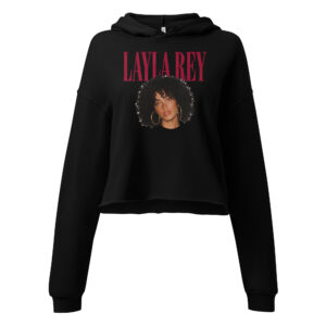 Layla Rey Red Font - Women's Crop Hoodie