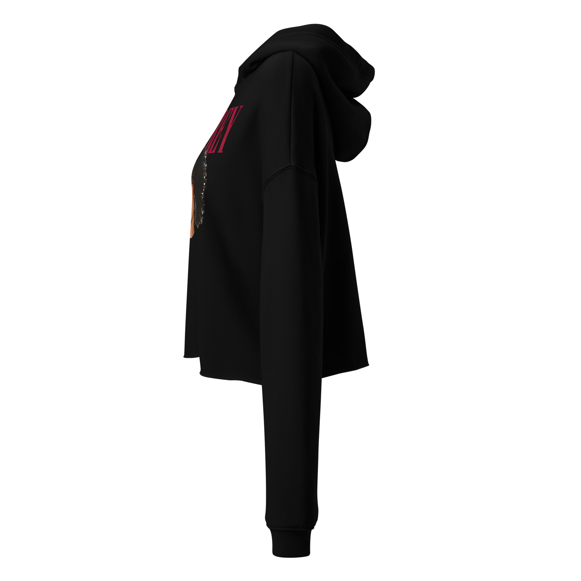 Layla Rey Red Font - Women's Crop Hoodie