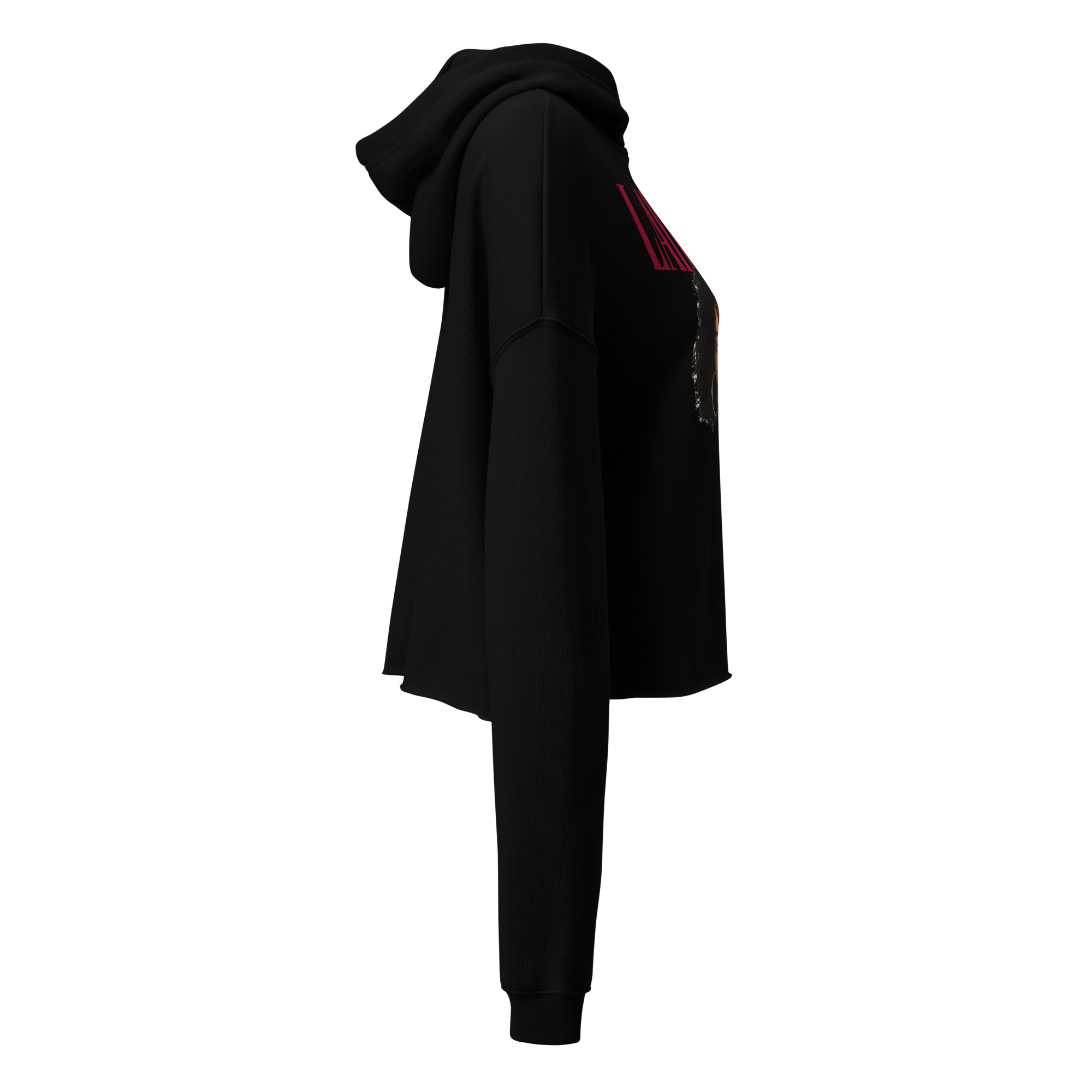 Layla Rey Red Font - Women's Crop Hoodie